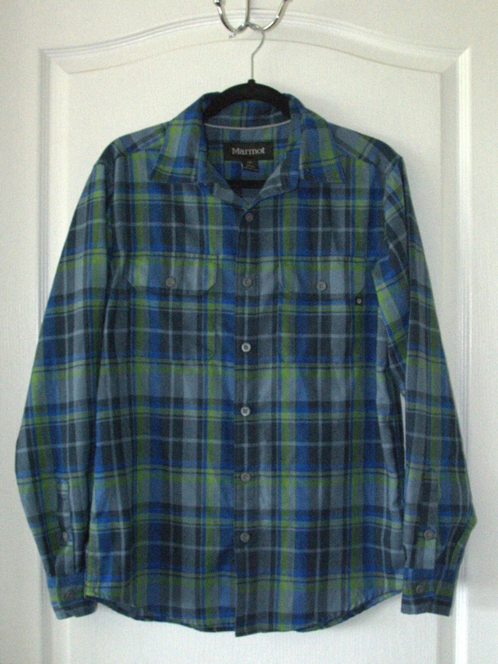 Marmot Men's Flannel Plaid Button Down Shirt Long Sleeve size small